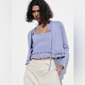 Zara Lace Knit Cardigan
